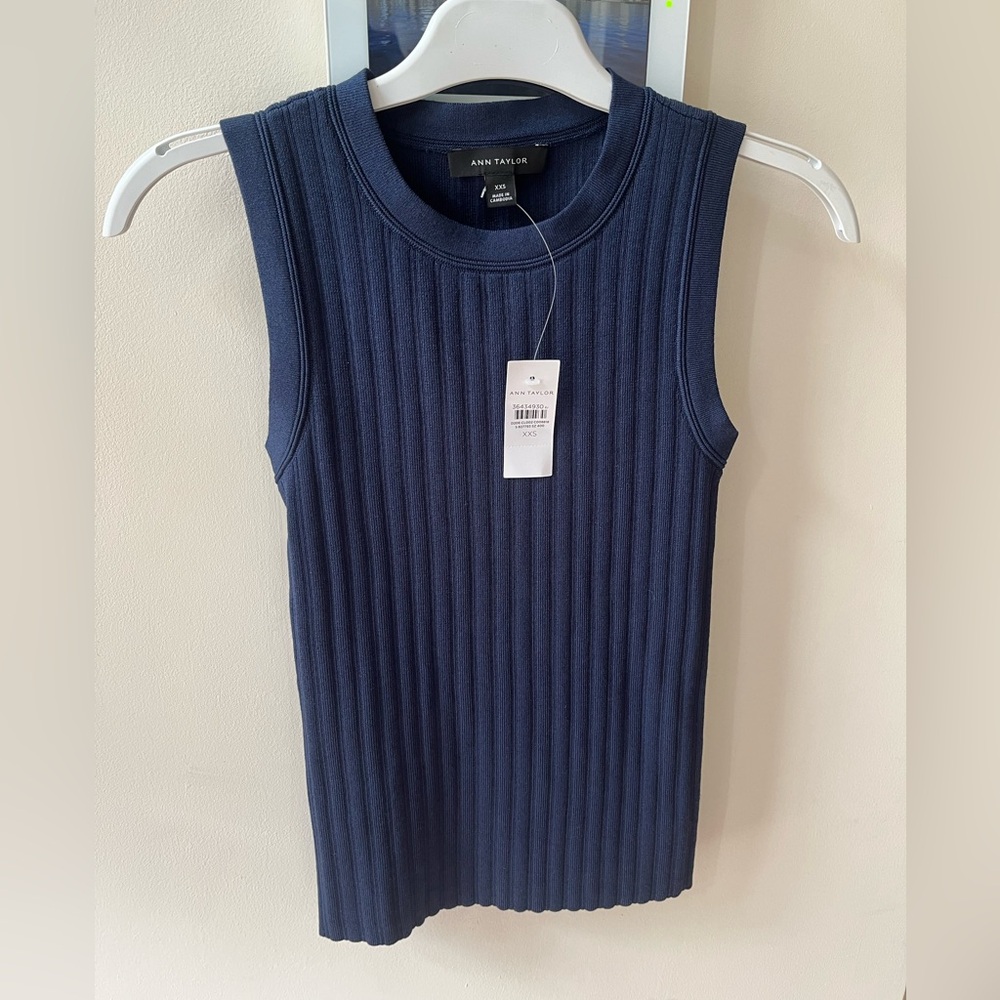 NWT Ann Taylor Ribbed Sweater Shell - Picture 4 of 5